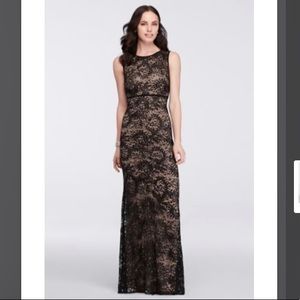Black and Tan Lace Gown